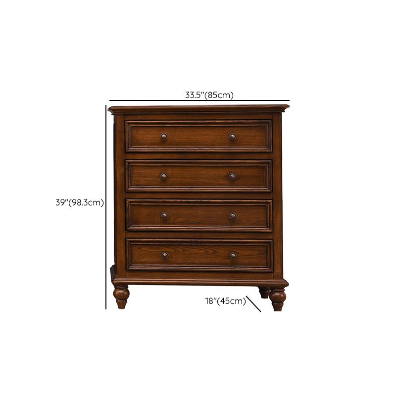Solid Wood Traditional Storage Chest Dresser with 3/4/5/6/7/8/9/10 Drawers