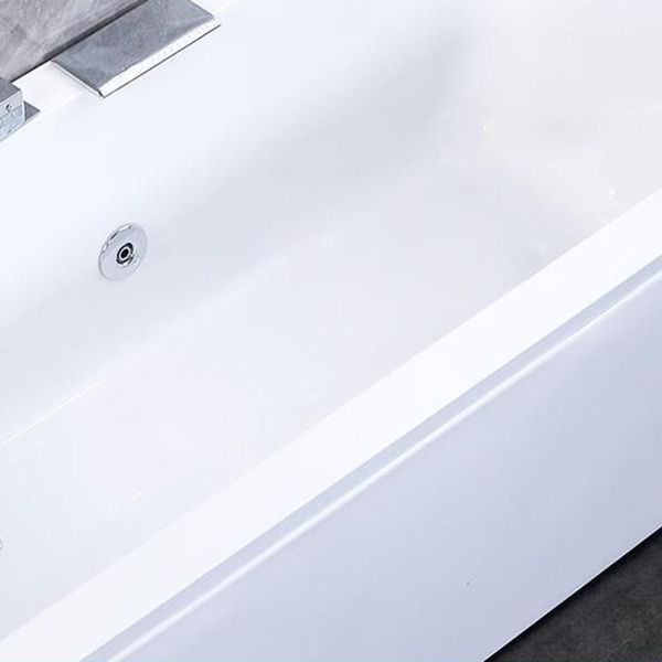 Acrylic Rectangular Bath Soaking Bathtub in White , 22.03" Tall