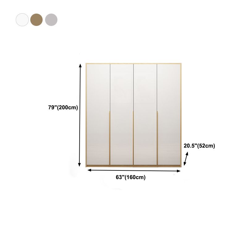 Contemporary Style Wardrobe Armoire Wood Armoire with Garment Rod for Bedroom