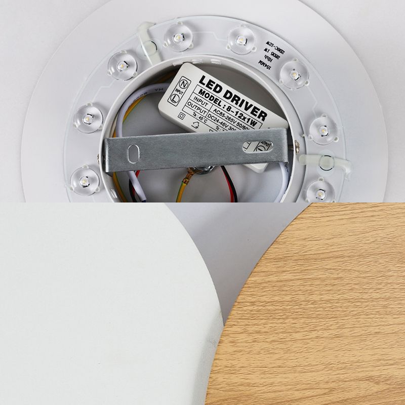 Round Simplicity Metal LED Wall Lamp Contemporary Style Staircase Corridor Sconce Lighting Fixture