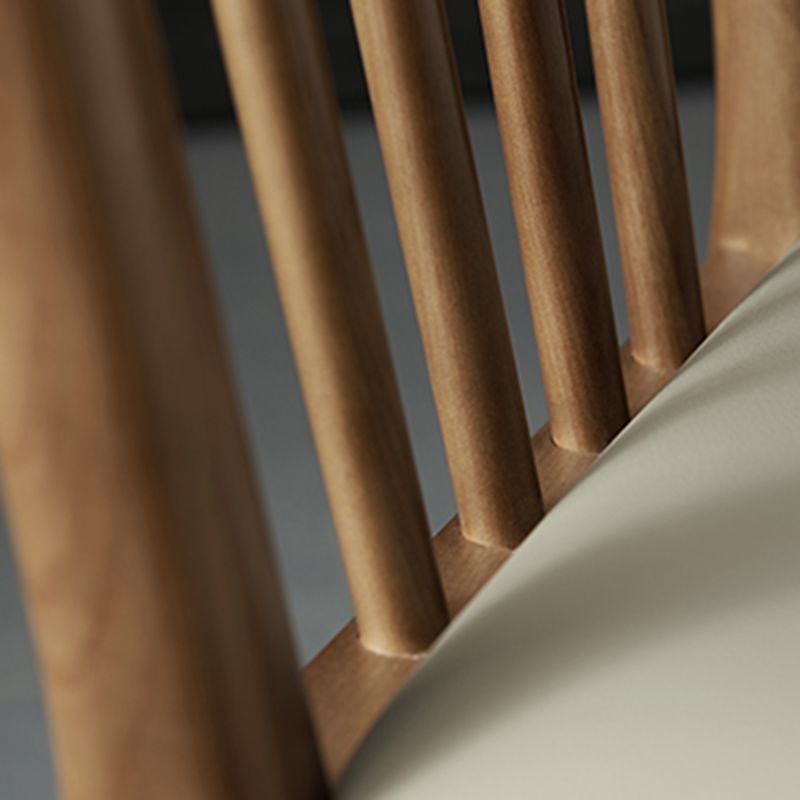 Contemporary Solid Wood Side Chair Kitchen Slat Back Armless Chair