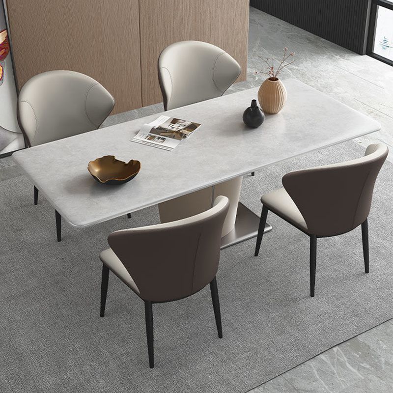 Industrial Style Side Chair Wingback Metal Dining Room Chair for Kitchen