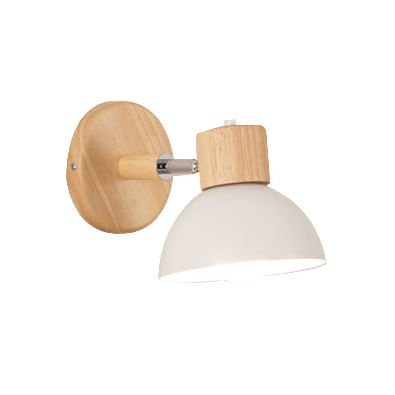 Modern Wall Lamp Creative Wooden 1 Light Wall Vanity Lights for Washroom