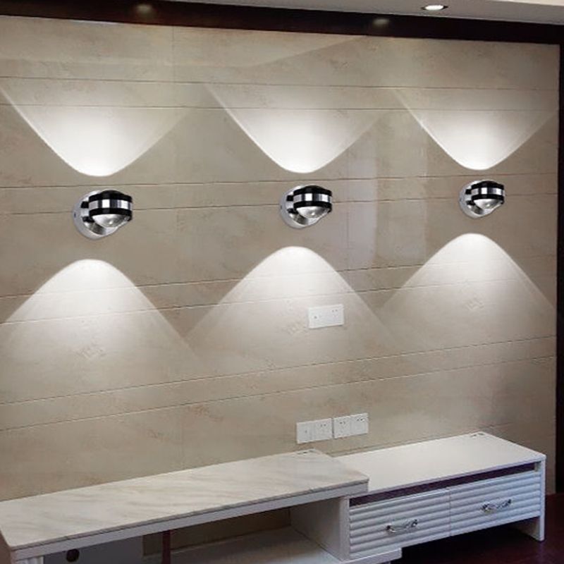 Silver Aluminium Modern Murce Murce Global LED Mur Murd Mounted for Hotel