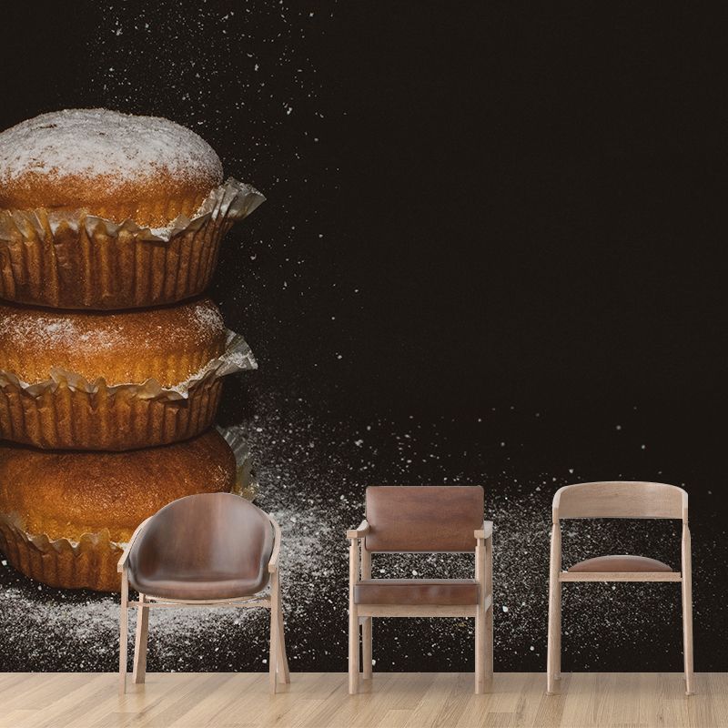 Dessert Pattern Modern Style Mural Wallpaper Environment Friendly Bedroom Wall Mural