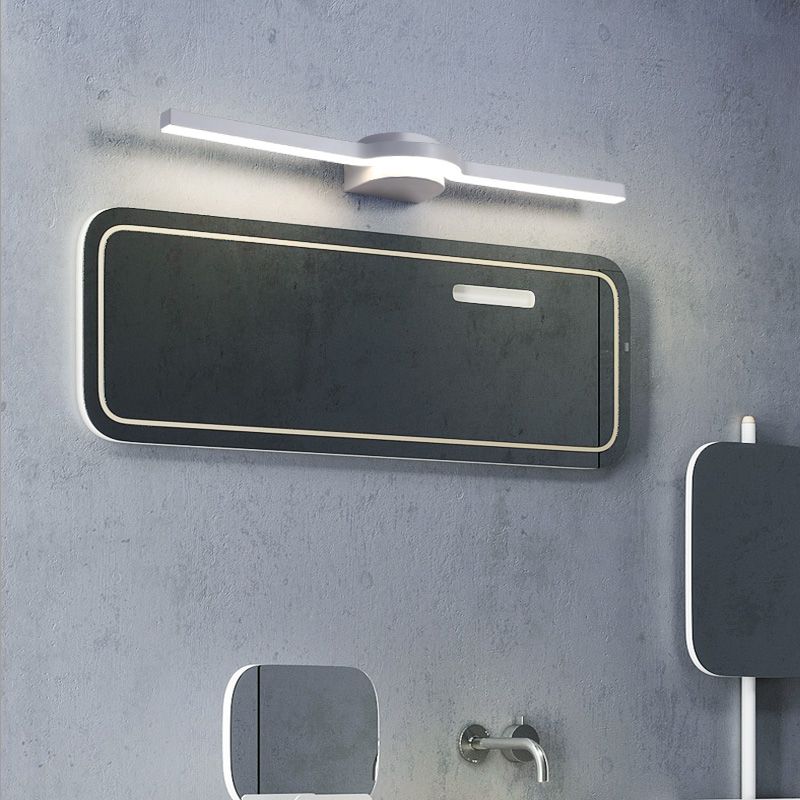 Luz de espejo de tocador LED lineal Luz de pared de baño de metal simple y elegante