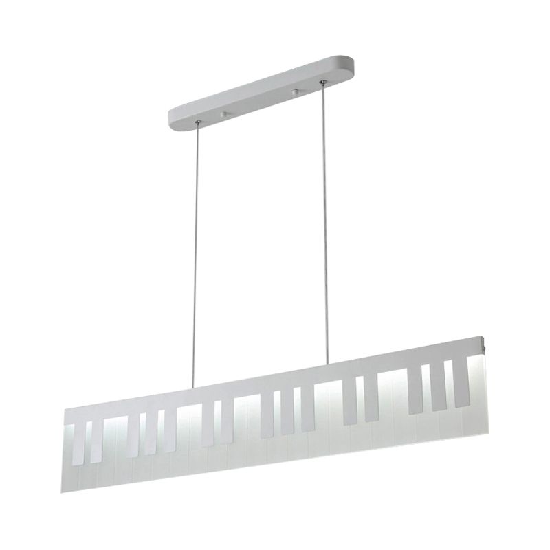 Lámpara de techo de comedor de led acrílico con forma de piano