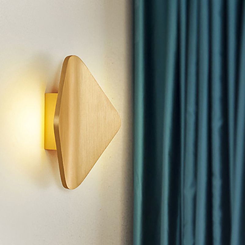 Cóncavo Rombus Maled Maledro Maledia LED moderno/dorado/Café Luz para sala de estar para sala de estar