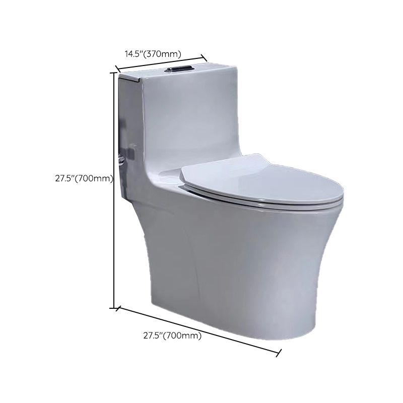 Contemporary White Flush Toilet Floor Mounted Toilet Bowl for Washroom