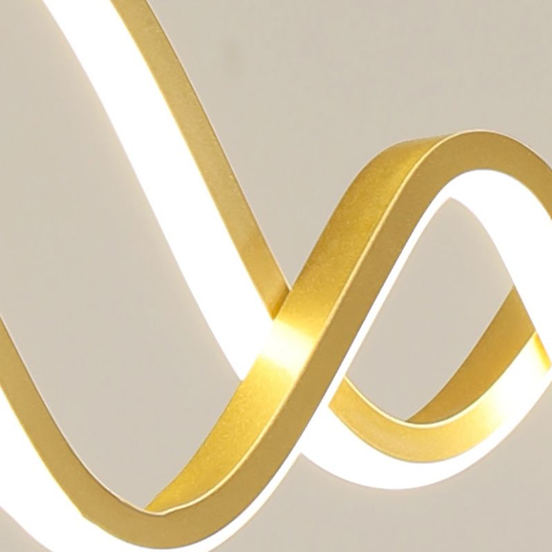 3 Light LED Linear Ceiling Chandelier Postmodern Dining Room Pendant Light