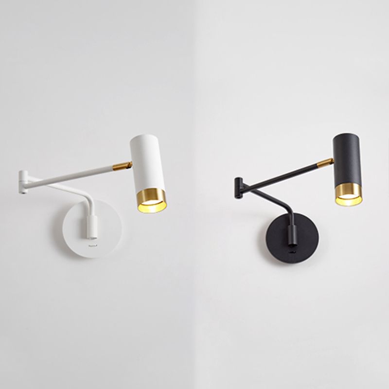 Nordic Style Metal Wall Light Swing Arm Wall Sconce for Bedroom