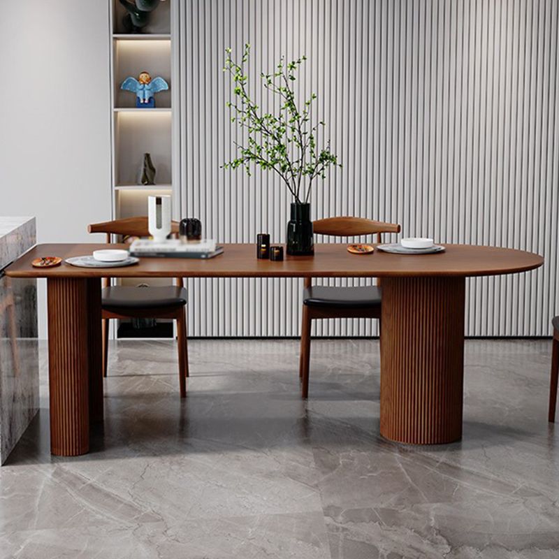 Contemporary Solid Wood Free Form Dining Table Pine Wood Top Dining Table with 3 Legs