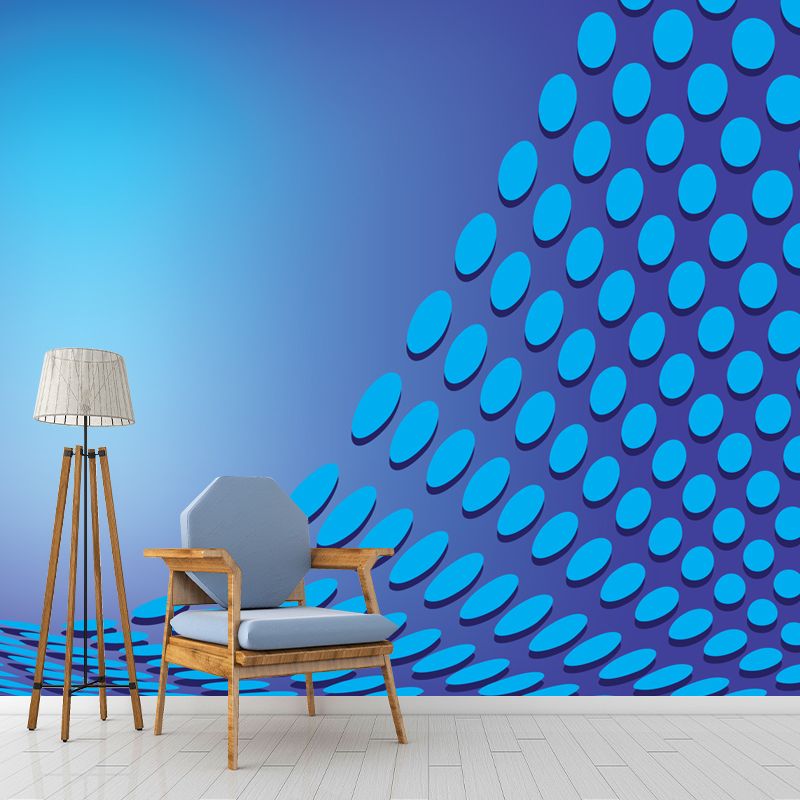 Geometric Pattern Illustration Contemporary Wall Covering for Living Room