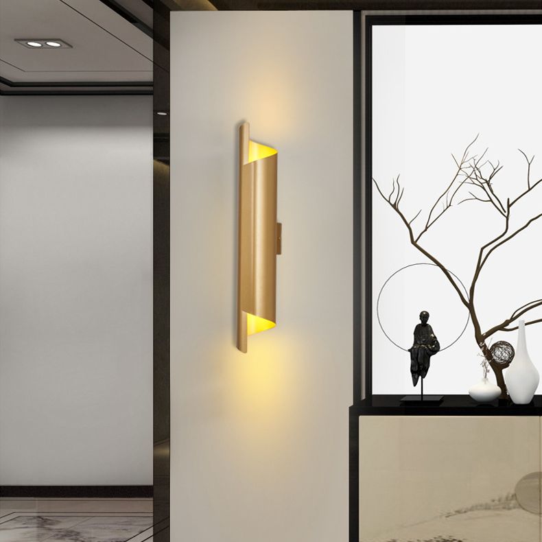 Light Modern Luxury Style Cylinderical Sconce Light Fixture Metal 1 Light Sconces