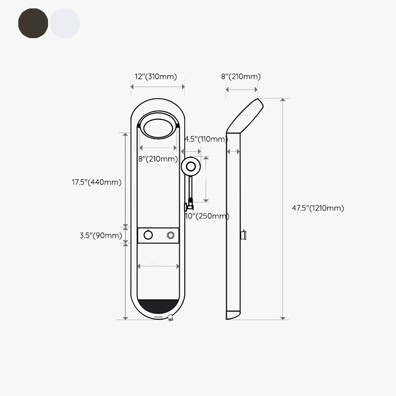 Modern Shower Set Dual Shower Head Slide Bar Thermostatic Wall Mounted Shower System