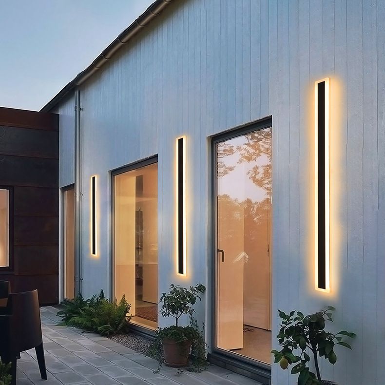 Modern Style Linear Sconce Light Fixtures Metal 1 Light Wall Mounted Lighting