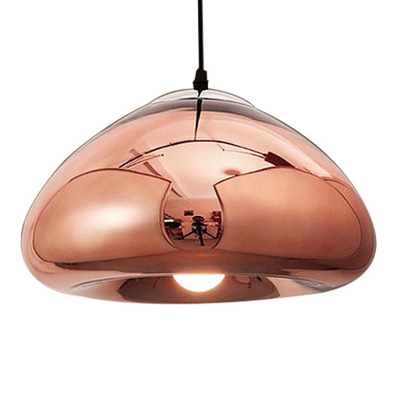 Lampada appesa al vetro minimalista, luce a cupola di lusso lampada appesa per interno