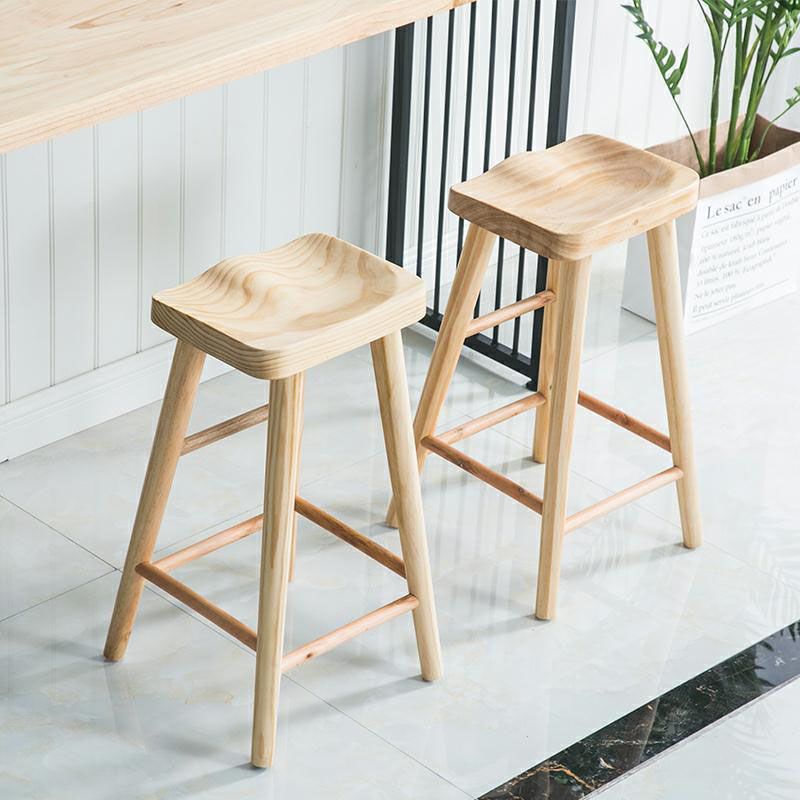 Industrial Bar Table Set 1/3 Pieces Solid Wood Bar Stool and Table Set