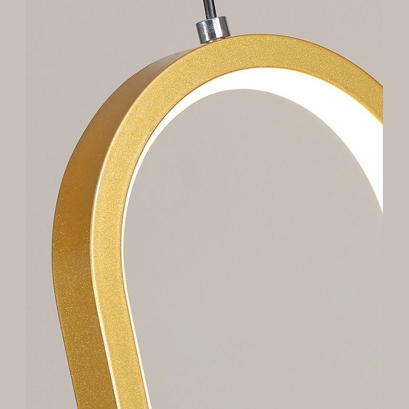 Runde Form LED -Anhängerlampe moderne minimalistische Metallhanglampe für Esstisch