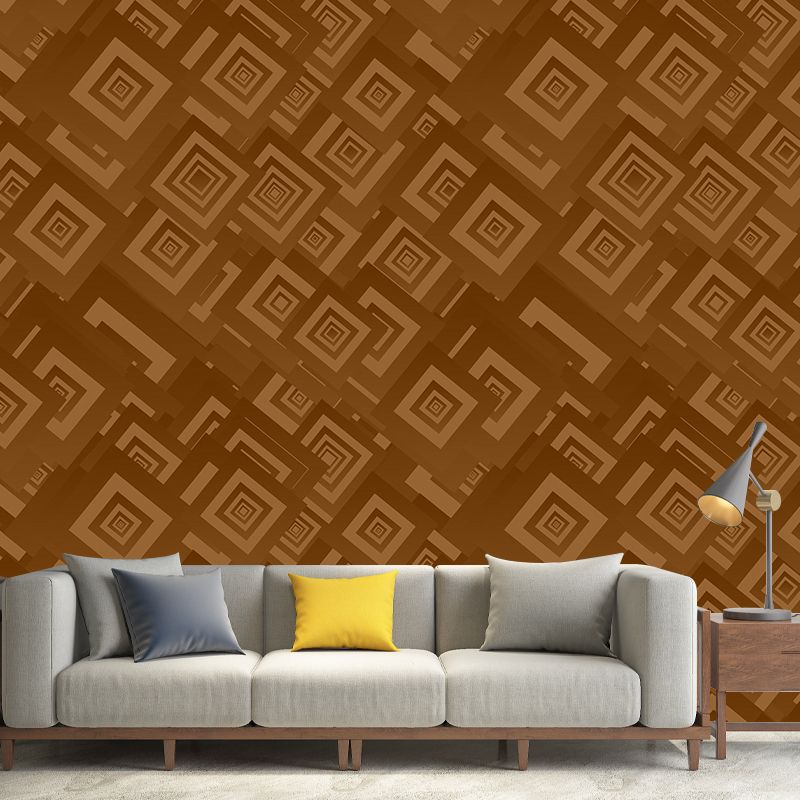 Square Illustration Wall Covering for Bedroom Moisture Resistant Multiple Sizes Available