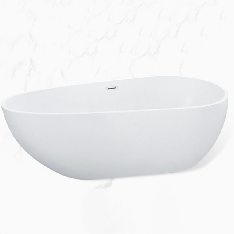 Stand Alone Acrylic Bath Tub White Oval Modern Bathroom Bathtub