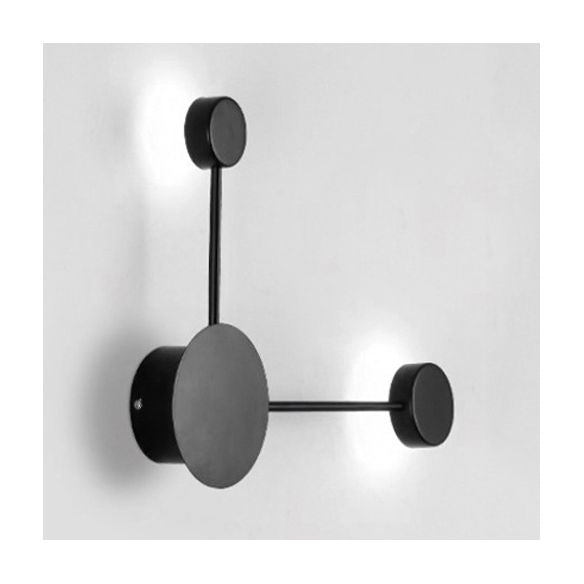 Black/White Sputnik Wall Sconce Light Fixture Modern LED 2/3/6 Lights Acrylic Wall Lamp in Warm/White Light