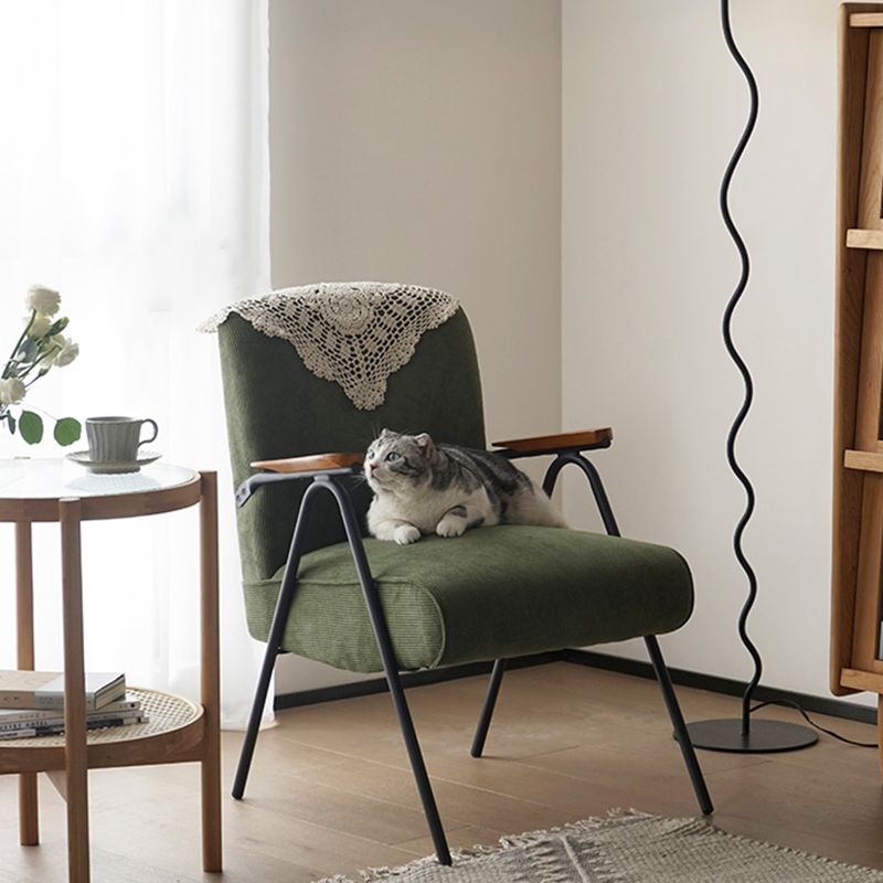 Mid-Century Modern Arm Chair Living Room Arms Included Square Arms Accent Chair