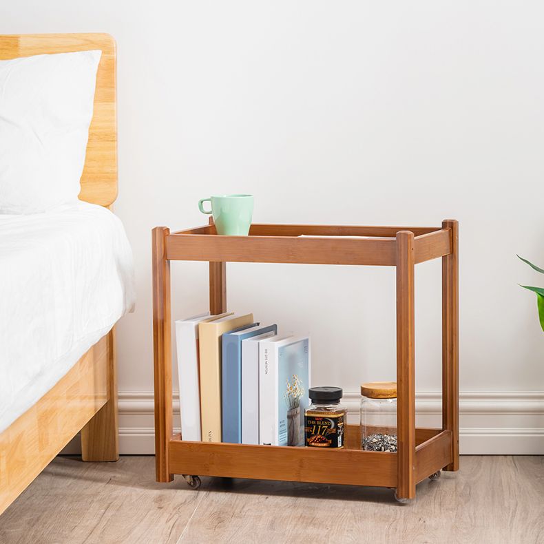 Contemporary Rectangular Side Table Brown Sofa Side Accent Table
