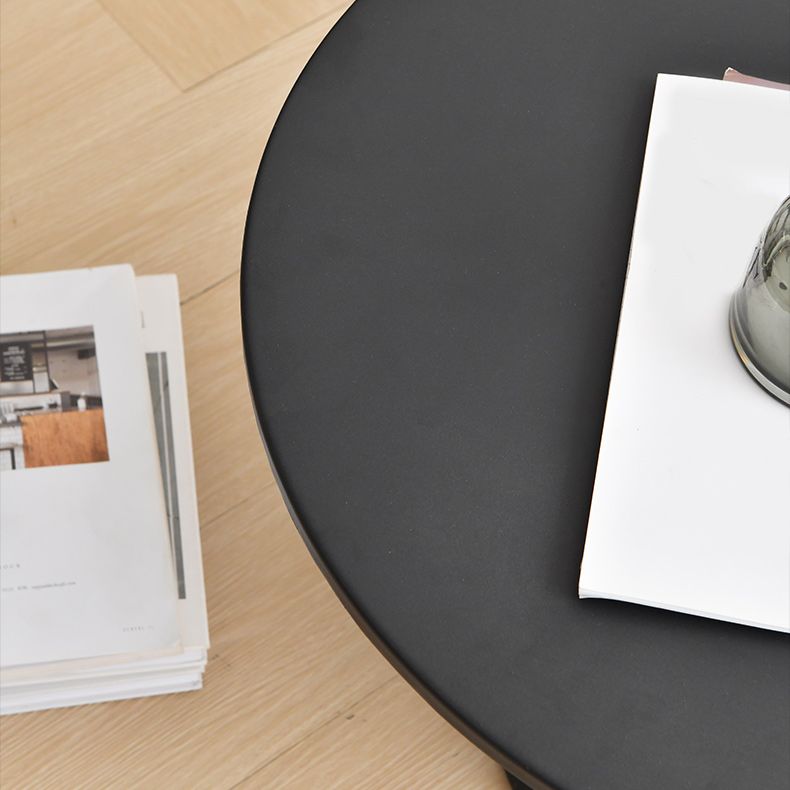 Mid-Century Modern Iron Coffee Table Pedestal Cocktail Table for Home