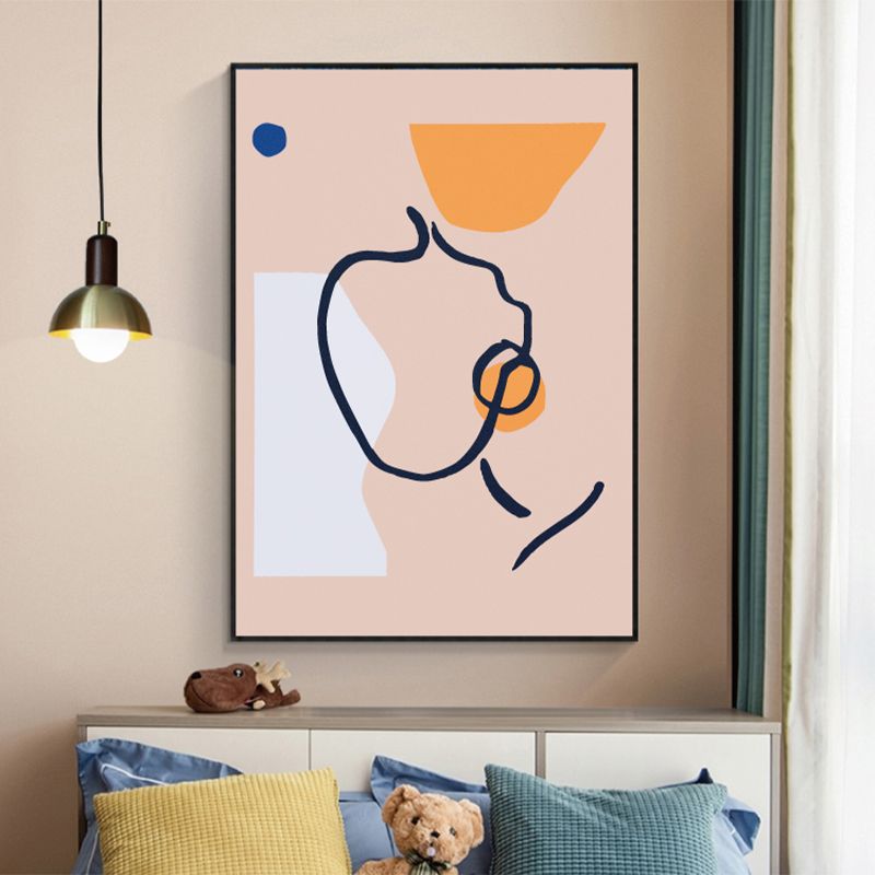 Novelty Figure's Face Art Scandinavian Style Canvas Wall Decor, Multiple Sizes Options
