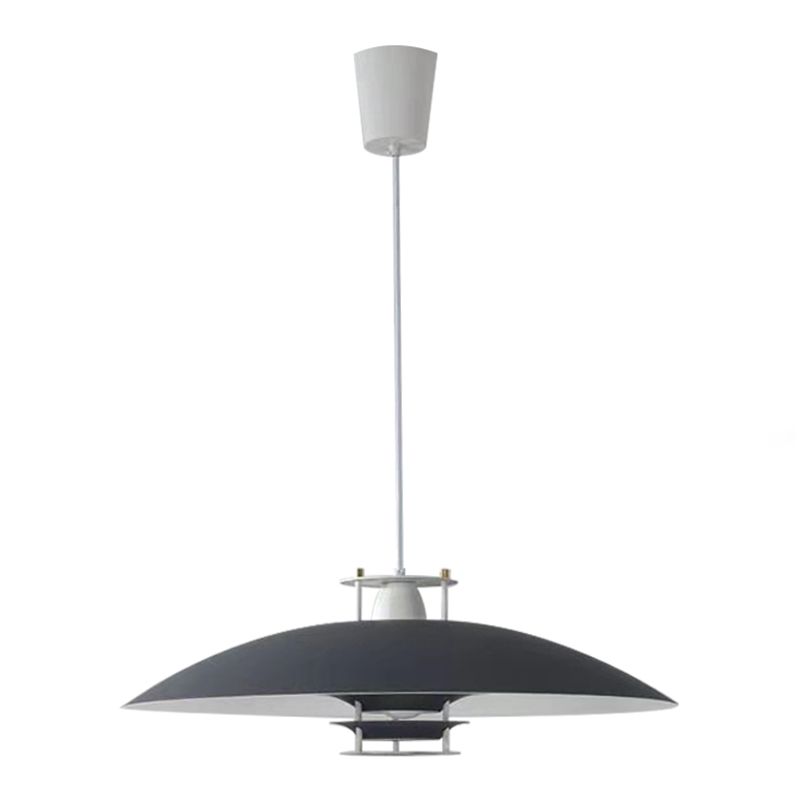 Pot Cover Shade Hanging Lighting Modern Style Metal 1 Light Pendant Lamp for Restaurant