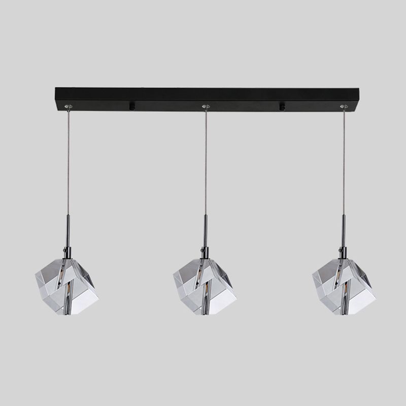 Unique Shape Hanging Lighting Modern Style Crystal Pendant Lamp for Bedroom