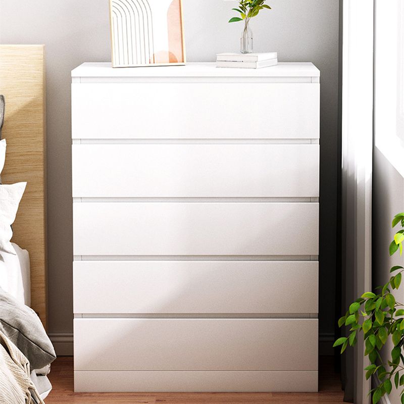 Contemporary Bedroom Wooden Storage Chest Vertical Chest with Drawers