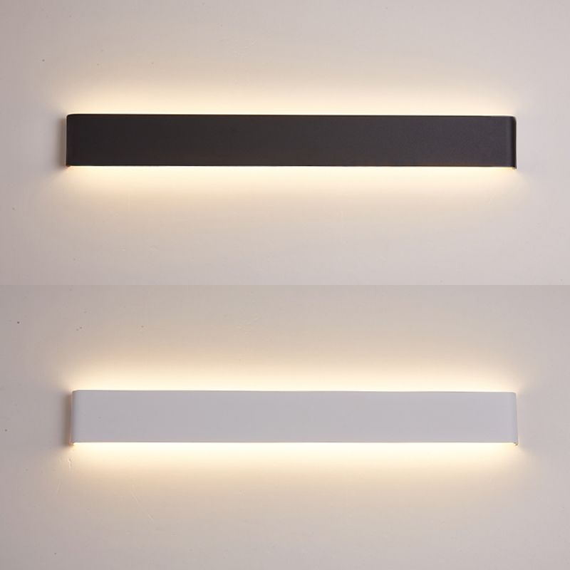 Moderni minimalisti rettangolari a parete vanità luci di vanità in metallo lampade a parete per bagno