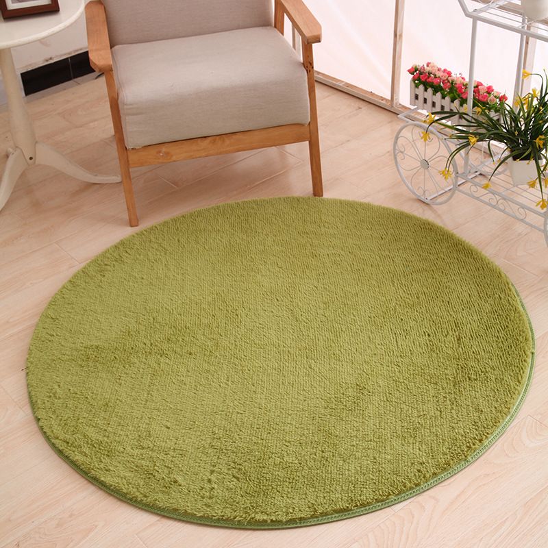 Multicolor Solid Color Rug Polypropylene Comfort Area Carpet Anti-Slip Backing Washable Easy Care Rug for Bedroom