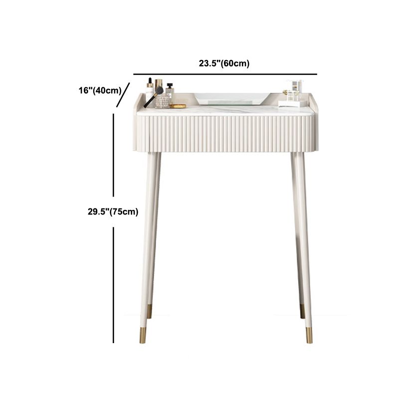 Contemporary Vanity Dressing Table Slate Top Vanity Makeup Table Set