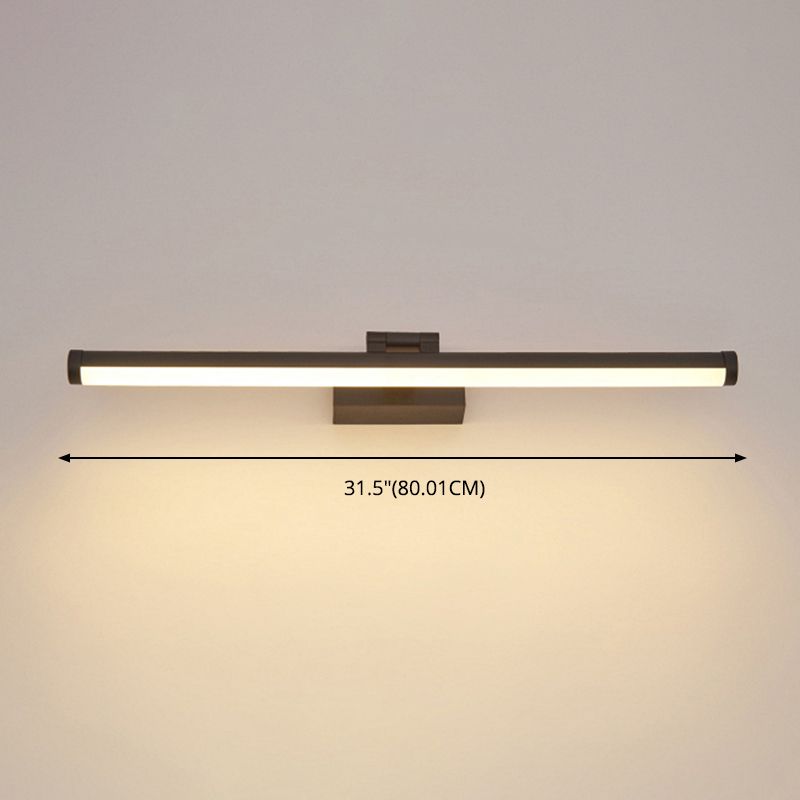 Nordic Style Single Vanity Light LED Metal Wall Mounted Mirror Front Lamp in Acrylic Shade