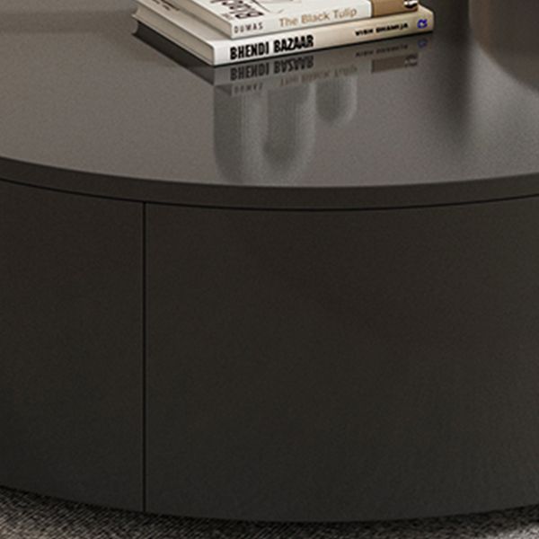 Contemporary Round Slate Nesting Coffee Table Set with Storage