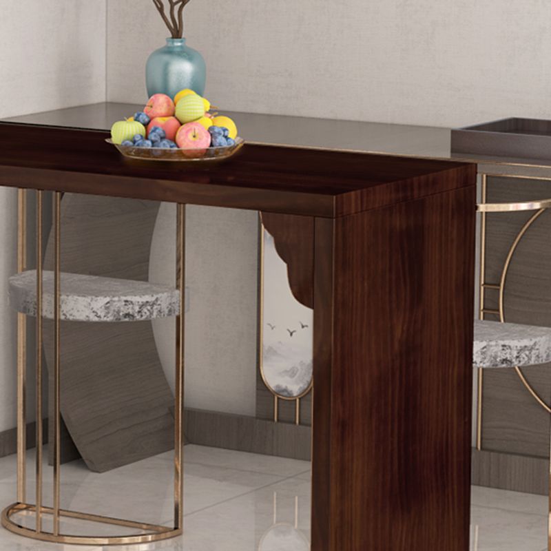 Modern Solid Wood Rectangle Bar Height Pub Table for Living Room