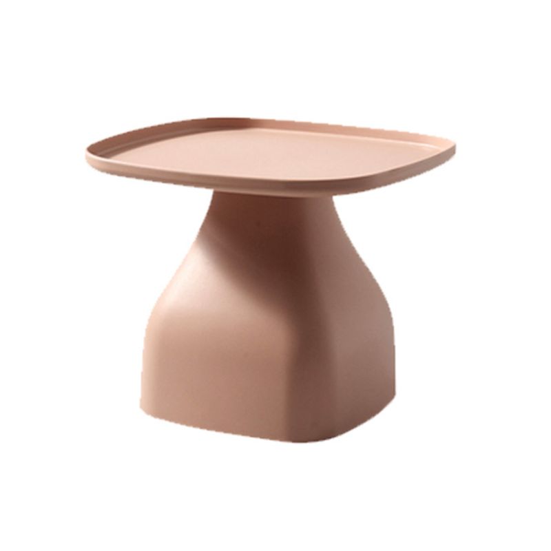 Plastic Tray Top End Table Square Pedestal Side Table - 14.96"/19.69" H