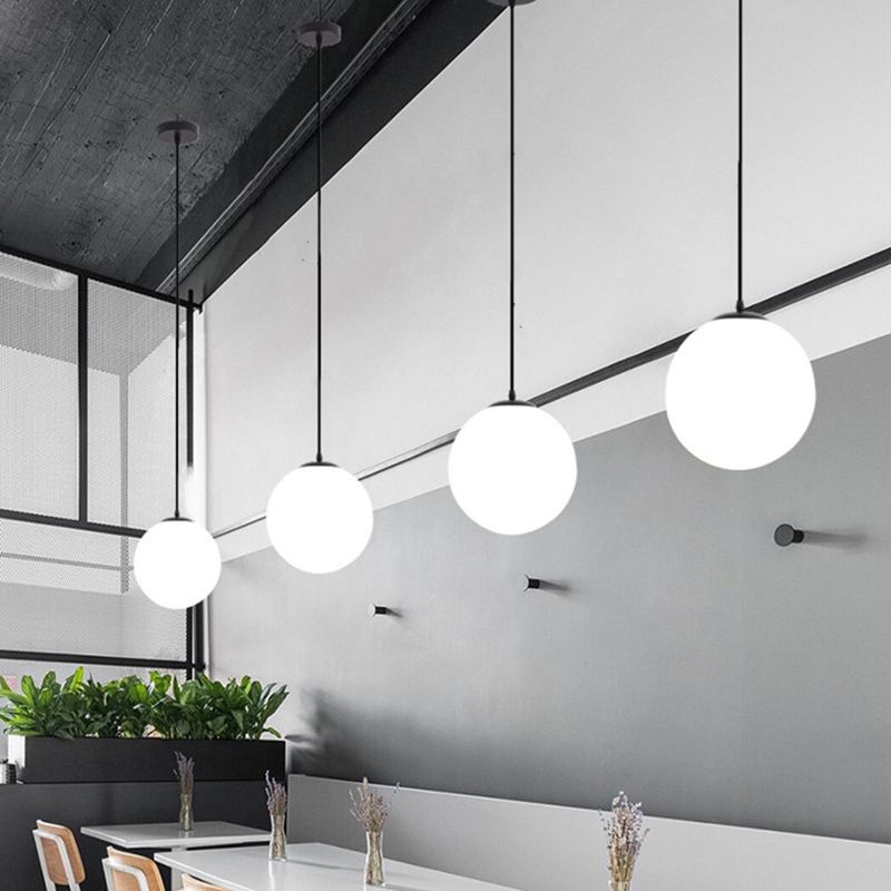 Moderner Stil Kugelform Pendelleuchte Glas 1 Licht anheizen Licht für Esszimmer