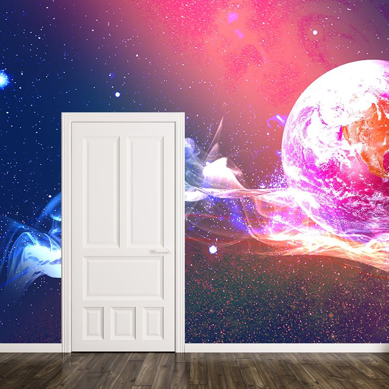 Sci-Fi Planet Wall Mural Wallpaper Stain Resistant Wall Decor for Room