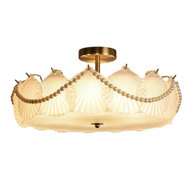 Nordic Glass Ceiling Light Creative Flush Mount Light Fixture for Sitting Room