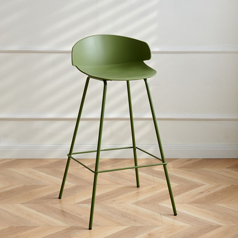Nordic Style Metal Bar-stool Plastic Counter Bar Stool for Indoor Use