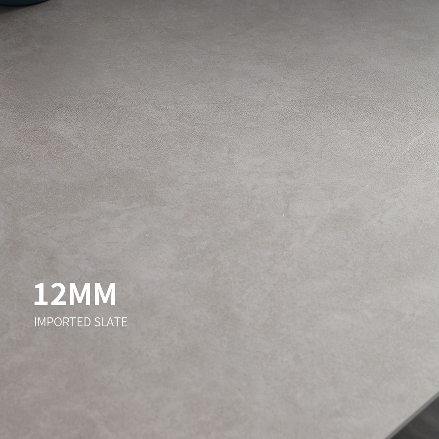Table à manger en pierre de style industriel Table rectangle de base métallique pour la maison