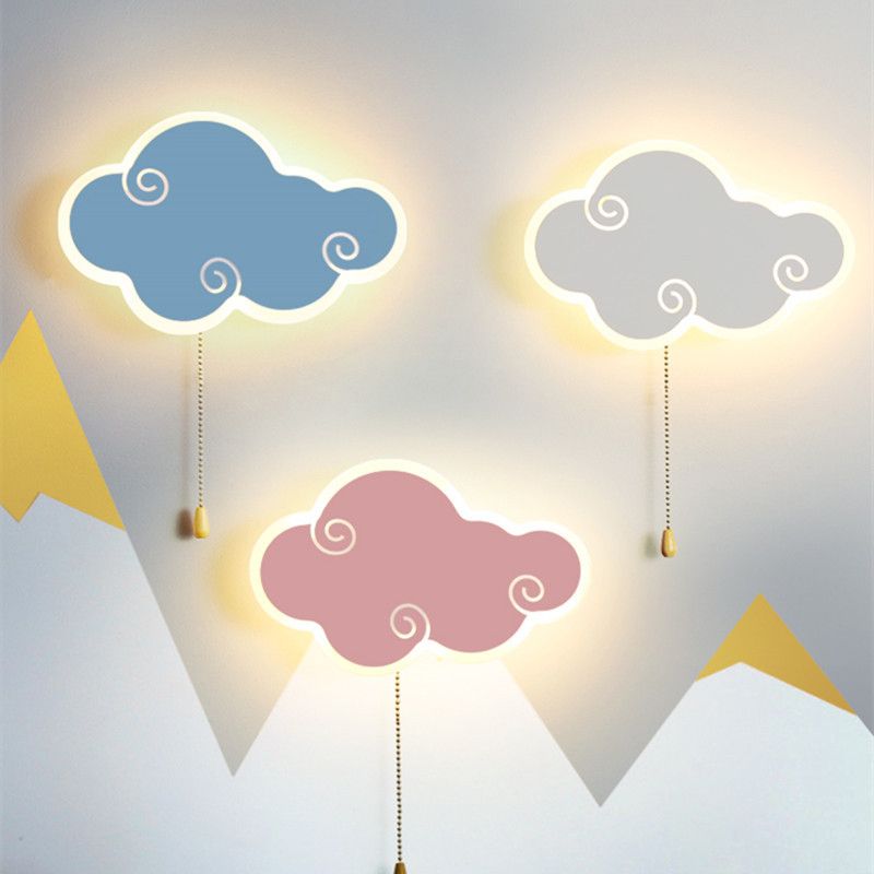 Modern LED Wall Mount Light 1-Light Wall Light with Acrylic Shade for Living Room