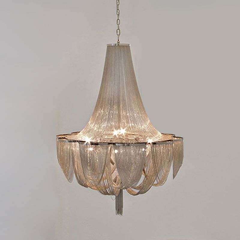 Ketting moderne stijl kroonluchter hanglamp metalen 8-lichts hanglampvoeturen