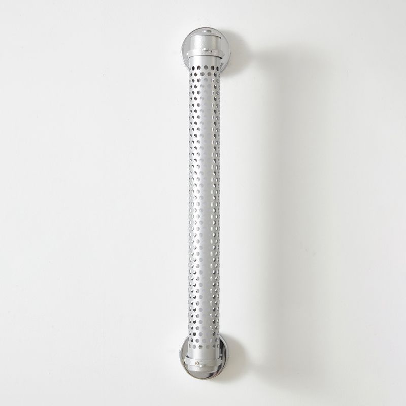 Silver Modern Wall Sconce Cylinder Shape Wall Light with Metal Shade for Living Room