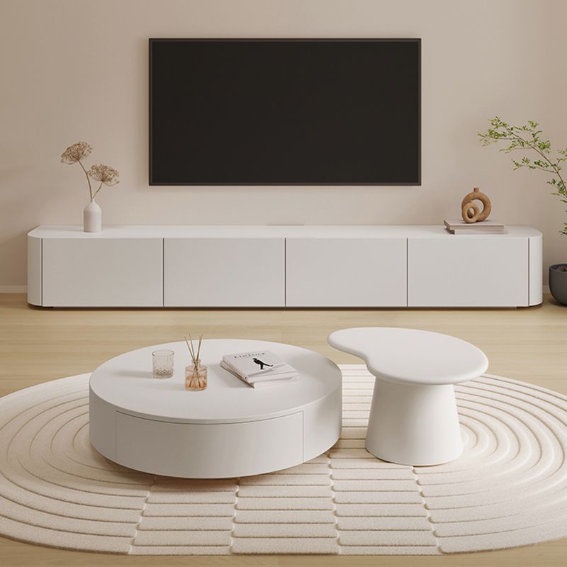 16" W Modern TV Media Console Enclosed Storage TV Stand Console with Drawers