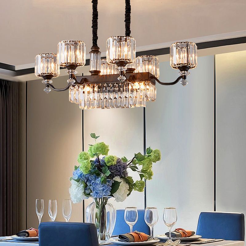 Nordic Style Hanging Lamp Cylinder Shape Island Light Fixture for Dining Room